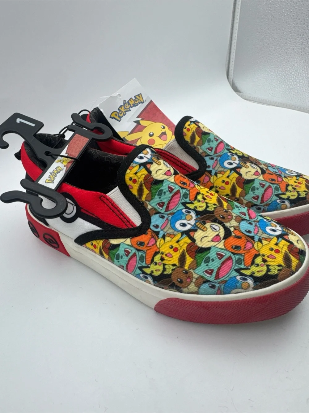 Pokemon Ground Up Slip On Canvas Sneakers Youth Sz 1 Shoes Unisex New